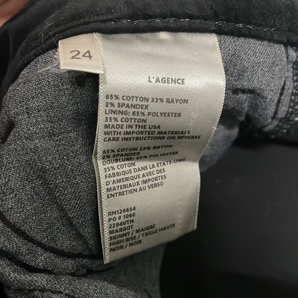 L'agence Size‎ 24 Margot Skinny High Rise Noir - Picture 3 of 6